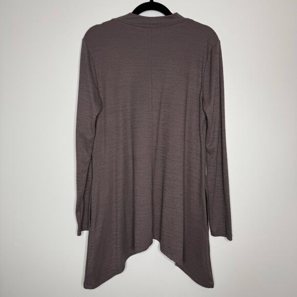 Logo Lotus by Lori Goldstein Purple Pocketed Tunic Top Size Medium - Picture 2 of 8